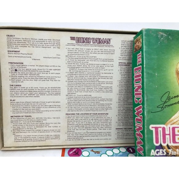 THE BIONIC WOMAN Board Game PARKER BROTHERS 1976 1970s - Picture 7 of 11